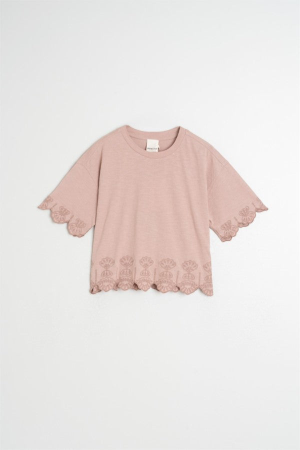 Boxy Embroidered Tee Dew