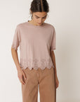 Boxy Embroidered Tee Dew