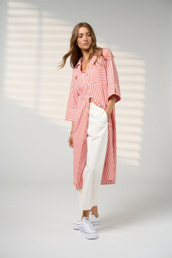Connect Stripe Shirt Dress