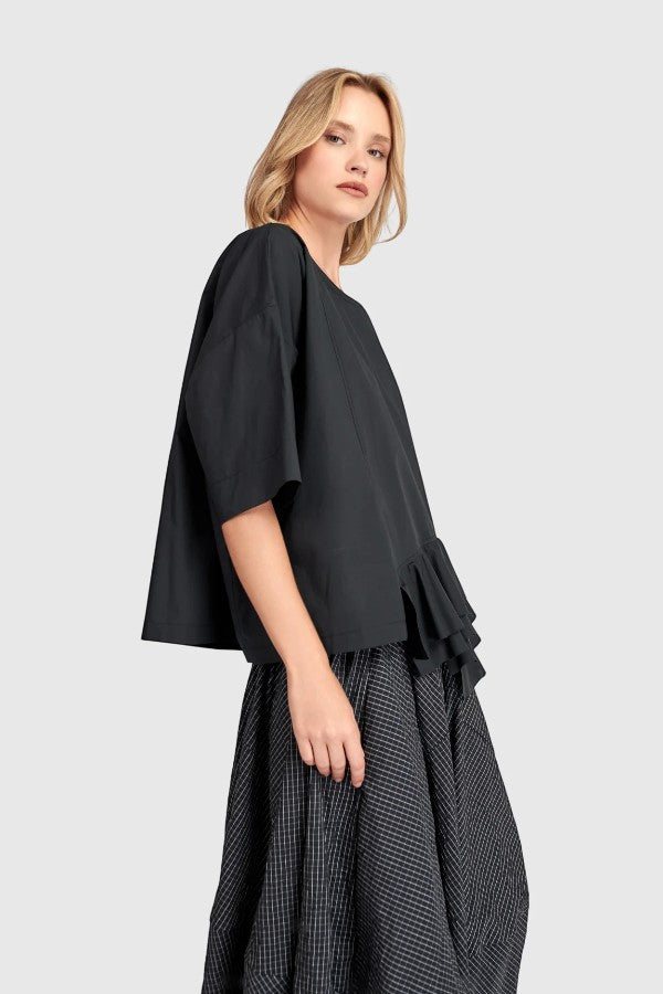 Urban Ruffle Top - Black