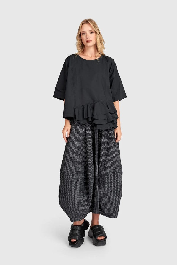 Urban Ruffle Top - Black