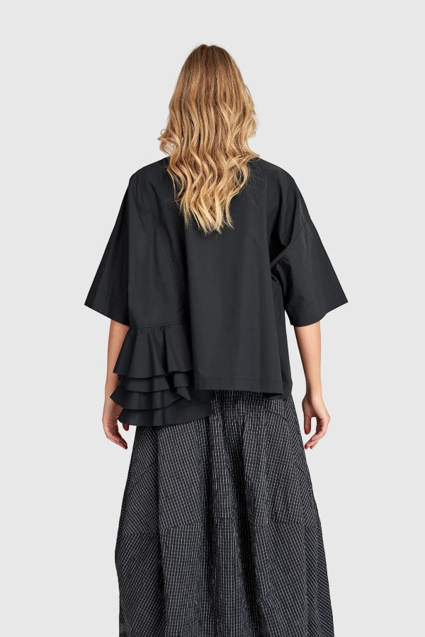 Urban Ruffle Top - Black