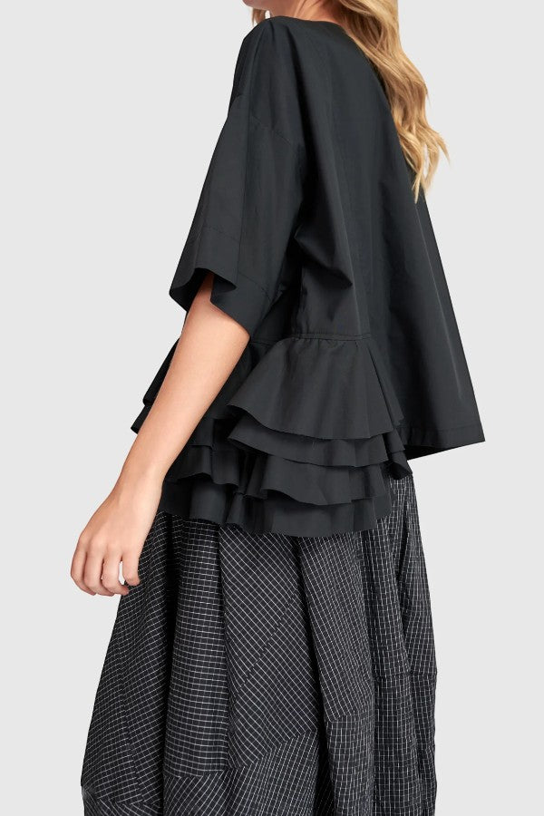 Urban Ruffle Top - Black