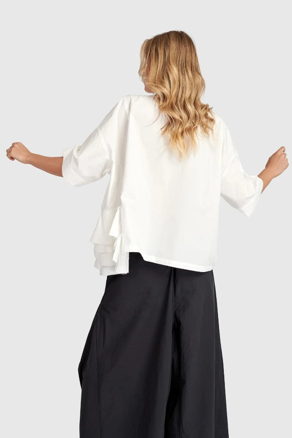 Urban Ruffle Top - White