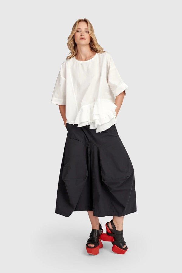 Urban Ruffle Top - White