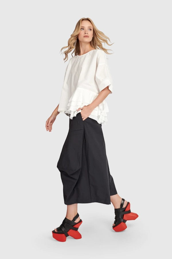 Urban Ruffle Top - White