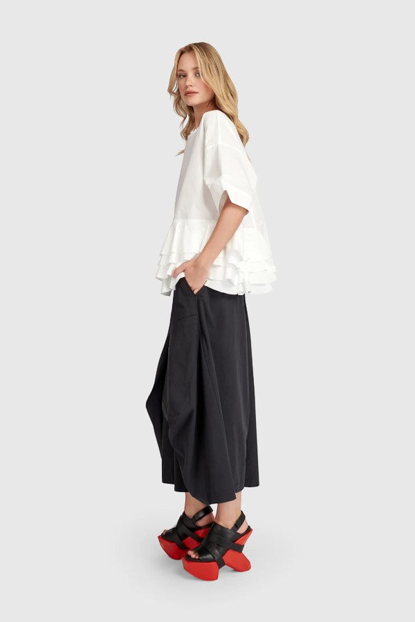 Urban Ruffle Top - White