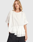 Urban Ruffle Top - White