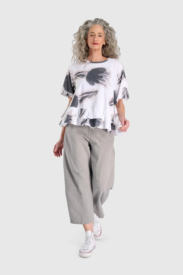 Cotton Barrel Pant Grey