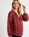 Shirred Neck Blouse