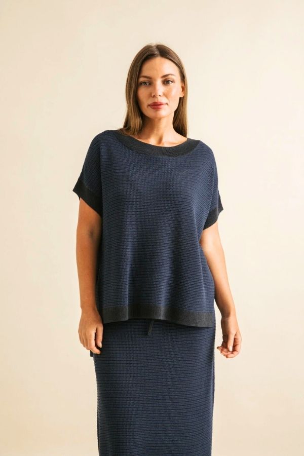 Lattice S/S Knit Top