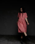 Charlie Linen Dress Coral