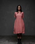 Charlie Linen Dress Coral