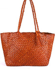 Verona Woven Shopper Cognac