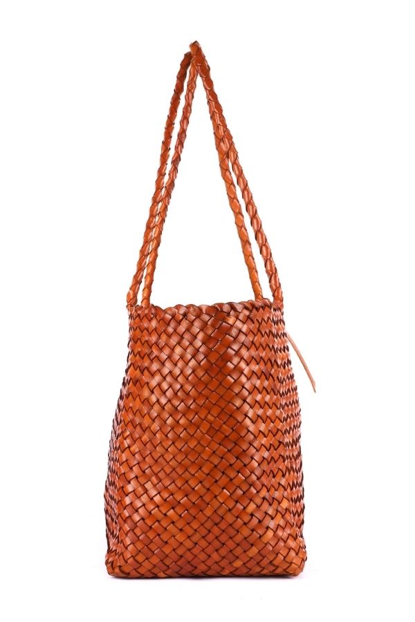 Verona Woven Shopper Cognac